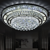 创意豪华艺术大气客厅水晶吸顶灯长方形吊灯现代简约圆形餐厅Led