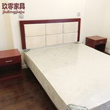 利仁品牌酒店家具板式床标间单人床1.2米1.5米双人床宾馆全套木床