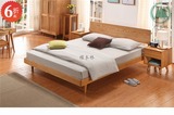 实木床白橡木现代简约双人床大床北欧原木实木床卧室家具床