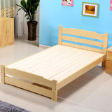 实木单人床1米1.2米1.35米双人床松木床双人床1.8成人床儿童床