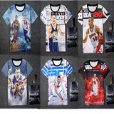 库里NBA篮球T恤23号詹姆斯科比印花球星全明星短袖体恤运动衣服潮