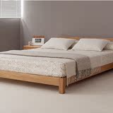 北欧宜家现代简约实木家具白橡木床实木床1.5 1.8米双人床 日式床