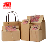 传古法茶叶包装易折盒牛皮纸简易盒通用普洱散茶空盒子可定制印刷