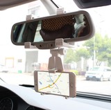 新款汽车车载后视镜手机支架多功能苹果三星创意通用导航用支架