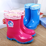 雨季时尚儿童雨鞋可爱男童雨靴加绒可拆卸女童水鞋保暖防滑防水鞋