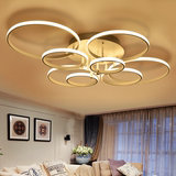 创意个性LED吸顶灯具简约现代客厅灯大气卧室灯饰环形亚克力艺术