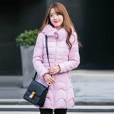 2016冬季新款羽绒服韩版中长款大毛领修身加厚保暖棉袄时尚外套女