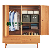 实木衣柜北欧原木橡木双门三门推拉门大衣柜衣橱日式简约卧室家具