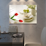 现代简约餐厅装饰画卧室挂画饭厅厨房无框画单幅水果壁画墙画酒杯