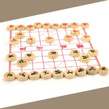 4CM大号木质中国象棋桌面棋牌游戏原木实木象棋儿童益智棋类玩具