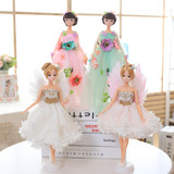 新款芭比娃娃公主玩具洋娃娃礼盒装单个婚纱彩裙女童玩具女孩礼物