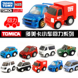 TAKARA TOMY多美卡Q版赛车迷你回力小汽车警车消防车儿童车模玩具
