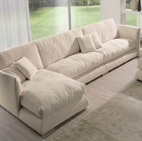 简约现代羽绒布艺沙发北欧宜家客厅贵妃转角沙发美式大小户型沙发