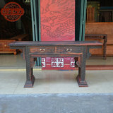 老挝大红酸枝生磨雕花条案供桌实木神台平头案台交趾黄檀明清古典