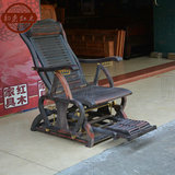 老挝大红酸枝黑料摇椅实木躺椅红木老人椅逍遥椅 交趾黄檀家具