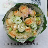 福州鲜花店母亲节厦门同城鲜花速递送花香槟玫瑰生日爱情定制花束