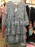 2016春季新款 DUOLAVARA朵拉薇拉专柜正品刺绣V领蕾丝连衣裙93567