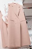 韩国东大门代购2016春季新款韩版中长款西装双排扣外套时尚马甲女