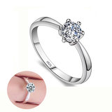 正品包邮瑞士钻戒指女款式1克拉指环 情侣对戒求婚戒银饰品