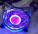 雅马哈凌鹰100摩托车 大灯总成 雪莱特HID灯泡 2.8寸双光透镜无损