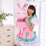 可爱公主LOVE兔布娃娃女孩生日礼物米菲兔公仔抱枕情人节毛绒玩具