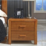 北欧宜家床头柜 实木中式现代简约储物柜 深色床边柜特价