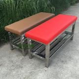 不锈钢浴室长凳更衣室长凳钢木商场休息凳子实木长凳换鞋凳长条凳