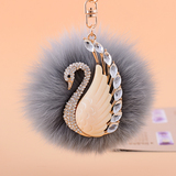 钥匙扣毛绒钥匙链女士韩国创意小礼品狐狸毛包包挂饰汽车钥匙挂件