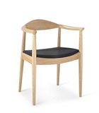 肯尼迪椅 总统椅书桌电脑简约靠背坐扶手真皮实木餐椅 设计师椅子