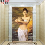 个性艺术背景墙壁纸定制玄关走廊大型壁画3D立体美式复古客厅墙纸