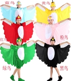 新款成人儿童亲子舞蹈舞台演出服装卡通动物造型愤怒的小鸟表演服