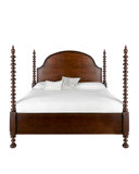 美式乡村实木1.8米双人床现代四角高立柱床公主婚床欧式卧室家具