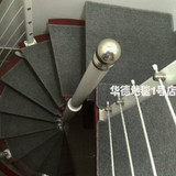 加厚烟灰色纯色楼梯地毯弧形长方形踏步防滑垫可定制转角异型