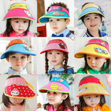 夏季儿童空顶帽遮阳帽2-4-8岁男童女童宝宝太阳帽子鸭舌沙滩凉帽