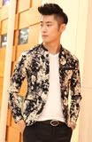 男士小西装短款夹克韩版学生褂子社会小伙外套修身型青年中山装春