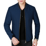 新款春季品牌夹克外套青中年男士韩版立领纯色上衣休闲薄款春装潮