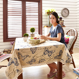 桌布布艺欧式现代长方形茶几布加厚简约正方形台布田园棉麻餐桌布