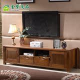 纯实木电视柜 黑胡桃木电视柜 组合柜1.8米 2米客厅家具 特价包邮