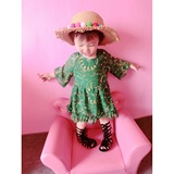 BARSBIE女夏款女童宝宝儿童百搭绿色童装韩版吊带雪纺公主连衣裙