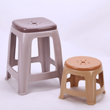 加厚时尚成人塑料凳子高矮板凳塑胶餐椅子 家用小方凳圆凳餐桌凳