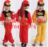 六一女童印度舞演出服 儿童新疆舞 肚皮舞 少儿民族舞蹈服 舞台服