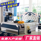 儿童床组合带书桌衣柜套装韩式男孩女孩卧室个性儿童床套房家具
