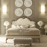 欧式1.8米双人床新古典公主床卧室家具简欧实木床婚床美式雕花床