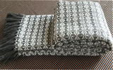 现代纯色羊毛流苏搭毯 样板房沙发灰色搭巾床尾毯 办公午睡空调毯