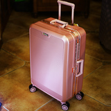 新款日本凌秀行李箱万向轮28超轻拉杆箱铝框24密码旅行箱男女20寸