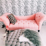 欧式粉色麻布布艺贵妃椅创意懒人榻卧室沙发躺椅厂家直销可定制