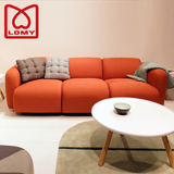 乐美 胖子沙发个性创意沙发 三人休闲小户型布艺沙发客厅组合新品