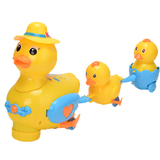 儿童早教益智电动玩具小孩发光音乐会走的鸭子婴儿亲亲母子鸭玩具