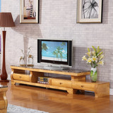 实木大理石电视柜可伸缩橡木客厅简约现代小户型茶几地柜组合套装