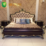 欧式床实木床1.8米高箱床美式皮艺床双人床1.5米公主床婚床储物床